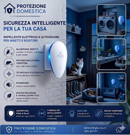 Repellente a Ultrasuoni per Zanzare e Insetti