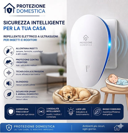Repellente a Ultrasuoni per Zanzare e Insetti